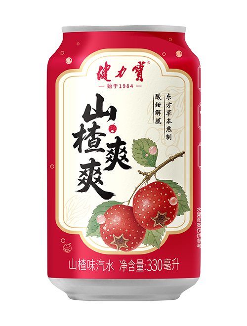 健力宝山楂爽爽山楂味汽水