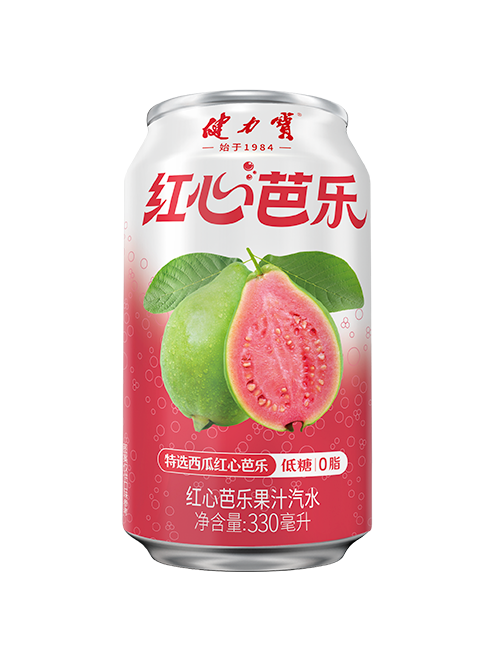 健力宝红心芭乐果汁汽水